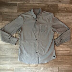 Oakley Gray Button Down Long‎ Sleeve Shirt Mens Casual Everyday Large L